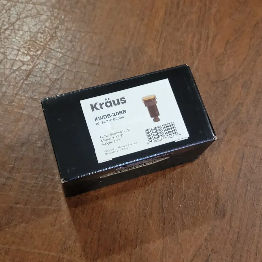KRAUS KWDB-20BB Garbage Disposal Air Switch Button Brushed brass New